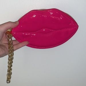 Betsey Johnson patent leather wristlet